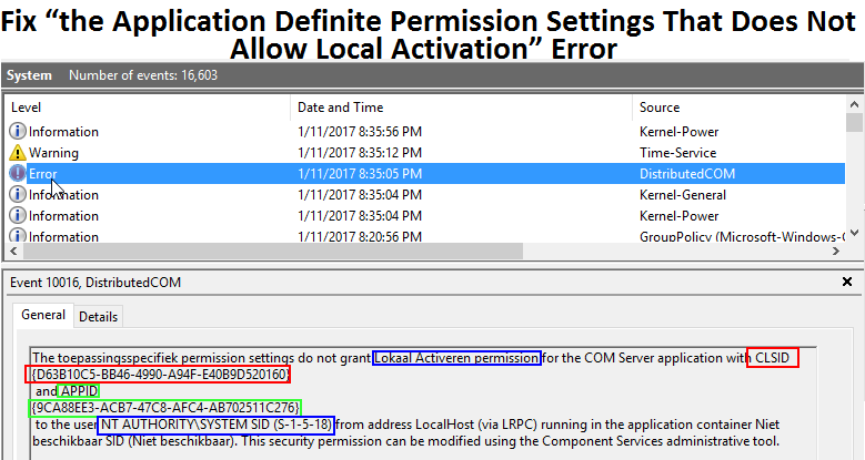 How to Fix the Application Definite Permission Settings That Does Not Allow Local Activation Error